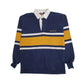 Mens Navy Barbarian Rugby Long Sleeve Polo Shirt