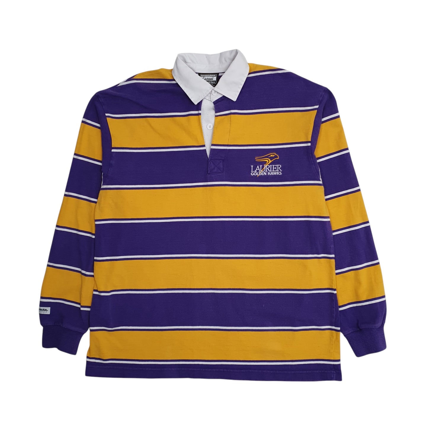 Mens Purple Barbarian Rugby Long Sleeve Polo Shirt