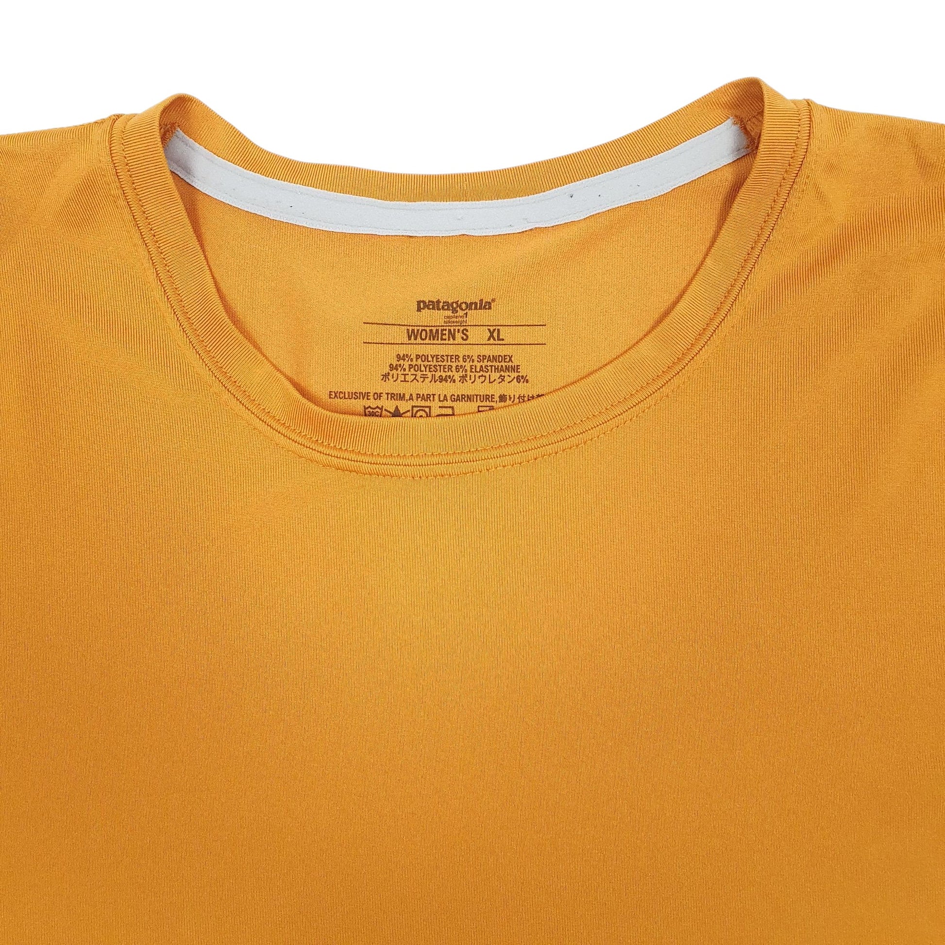 Womens Orange Patagonia Capilene  T Shirt