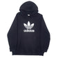 Mens Black Adidas Spellout Hoodie Jumper