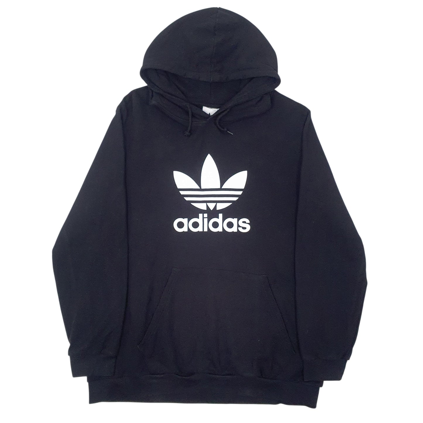 Mens Black Adidas Spellout Hoodie Jumper