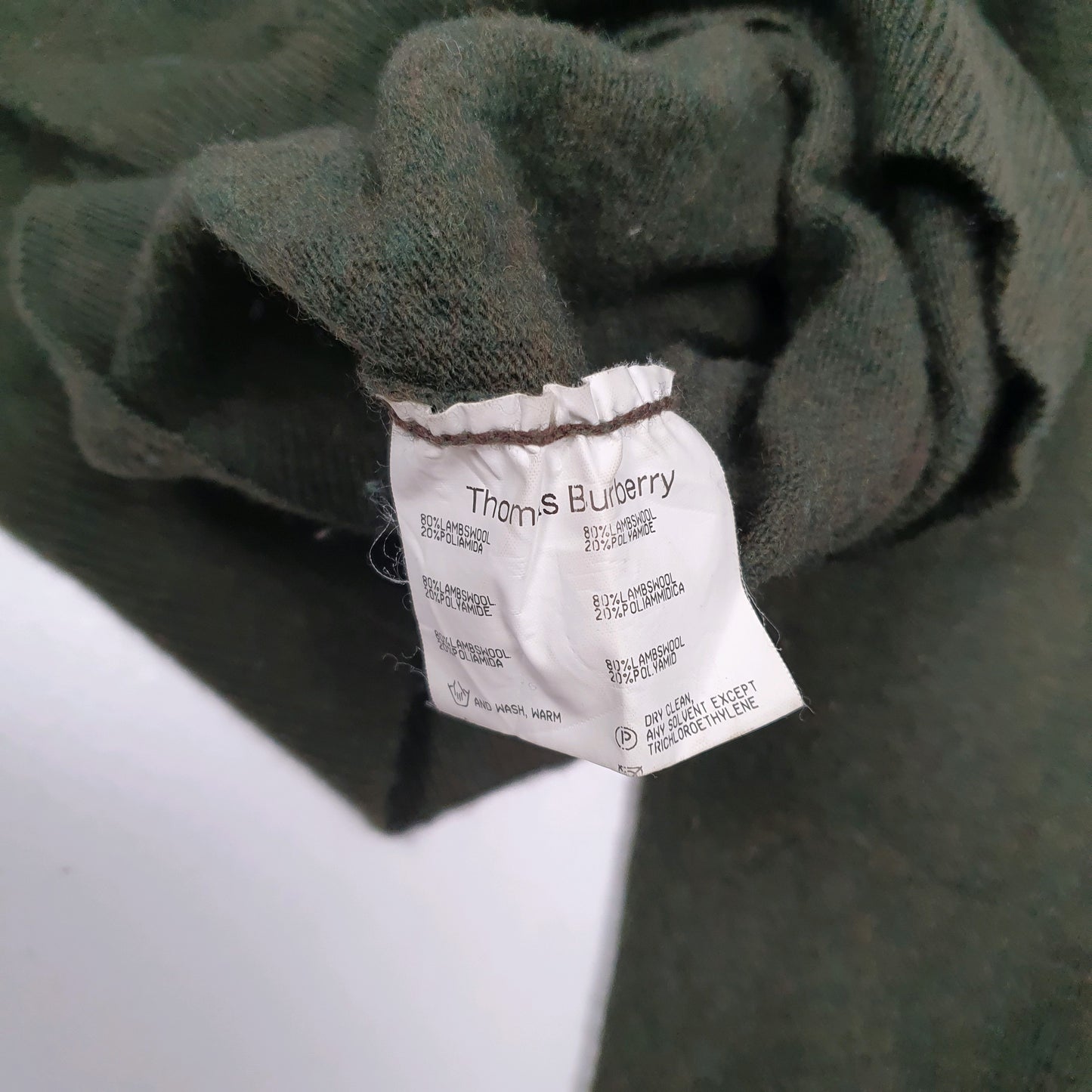 Mens Green Burberry  Crewneck Jumper