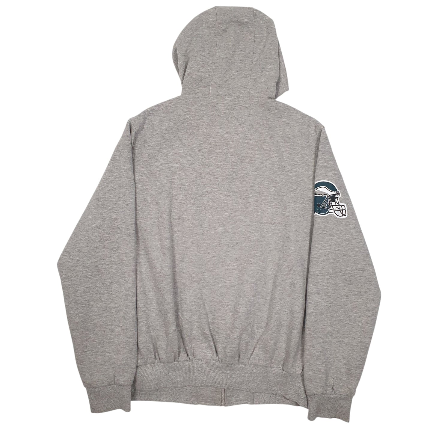 Mens Grey NFL Philadelphia Eagles Spellout Full Zip Jumper
