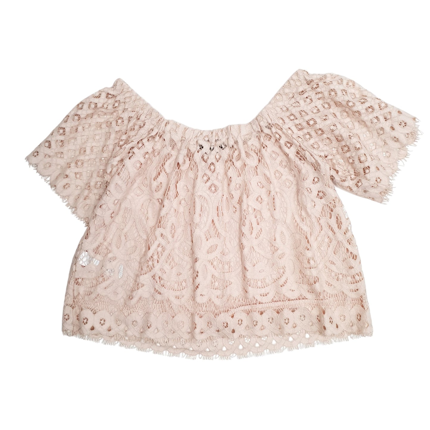 Womens Pink New Look Frilly Baggy  T Shirt