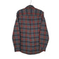 Mens Grey L.L.Bean Thick Flannel Plaid  Shirt