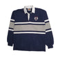 Mens Navy Barbarian Rugby Long Sleeve Polo Shirt