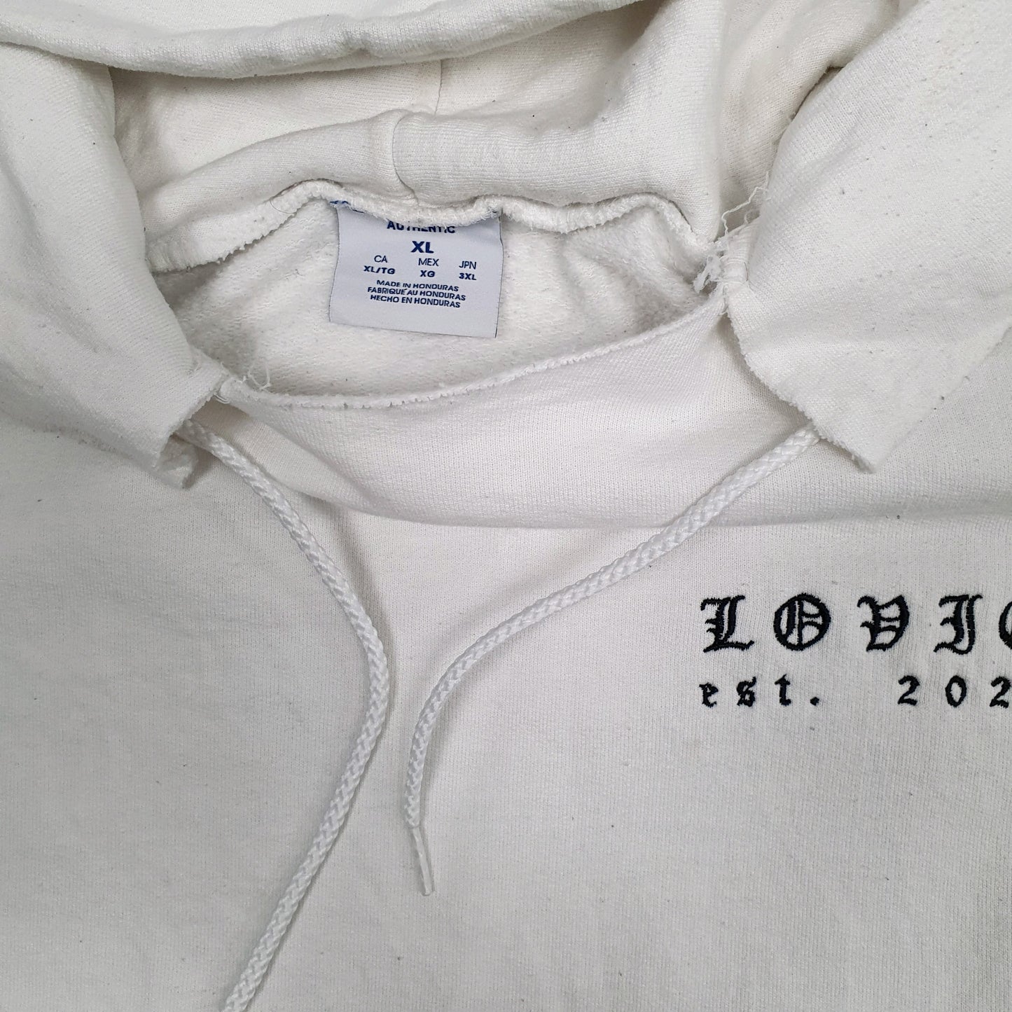 Mens White Champion  Hoodie Jumper