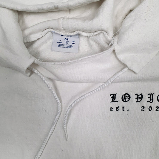 Mens White Champion  Hoodie Jumper