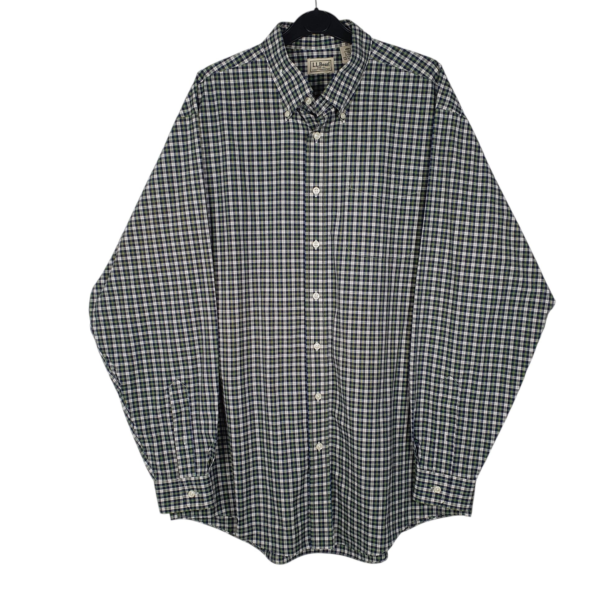 Mens Green L.L.Bean  Long Sleeve Shirt