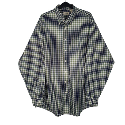 Mens Green L.L.Bean  Long Sleeve Shirt