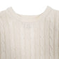 Mens Cream Tommy Hilfiger Cable Knit Crewneck Jumper