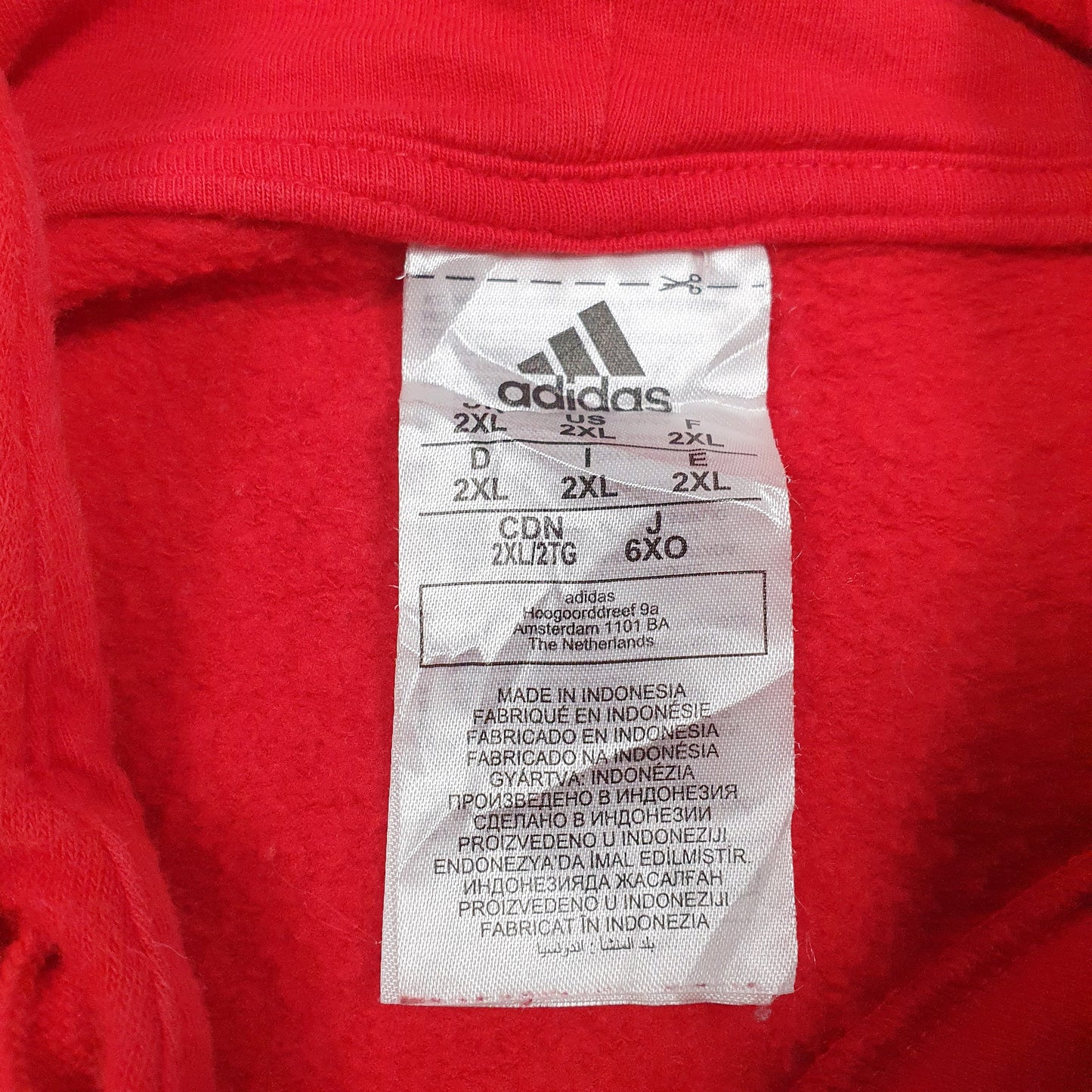Mens Red Adidas  Hoodie Jumper