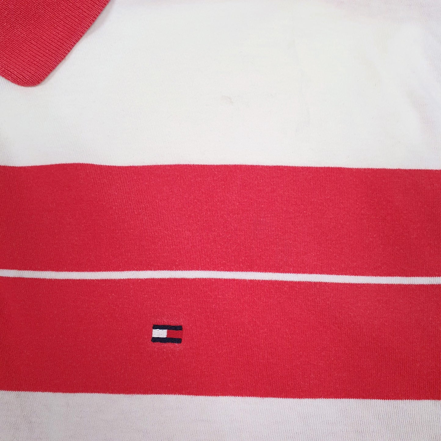 Mens White Tommy Hilfiger  Crewneck Polo Shirt