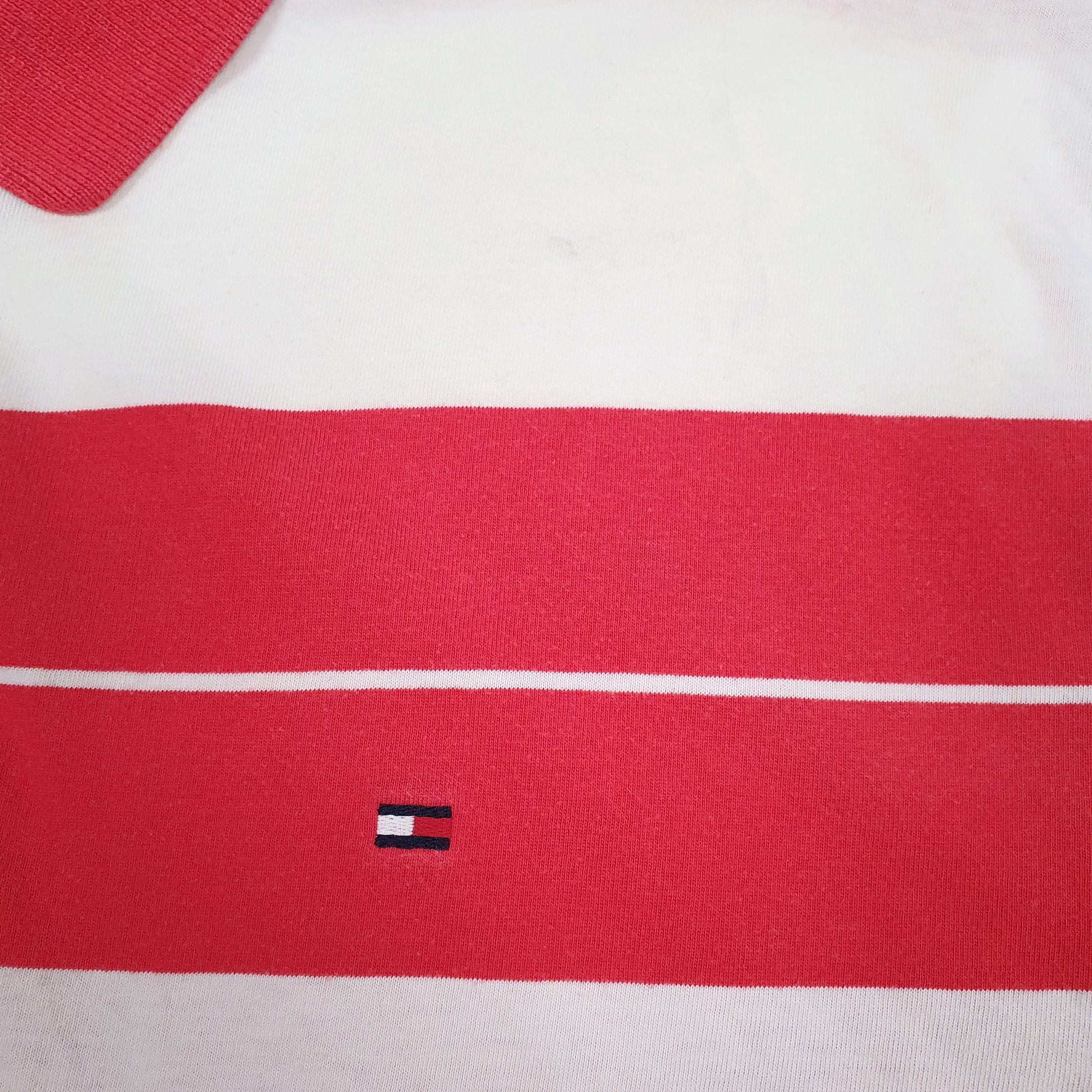 Mens White Tommy Hilfiger  Crewneck Polo Shirt