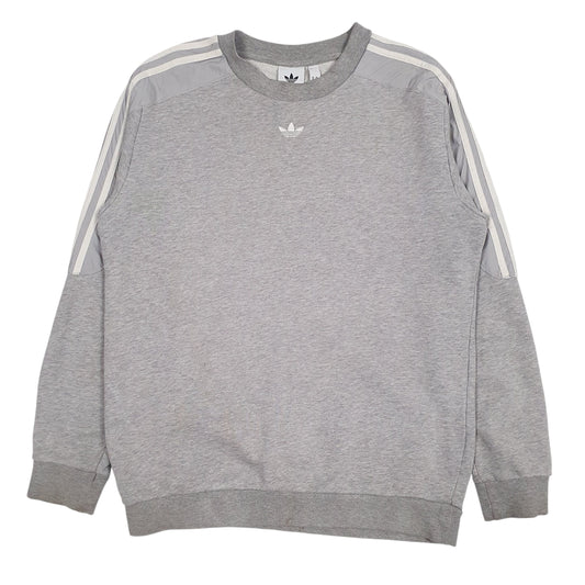 Mens Grey Adidas  Crewneck Jumper