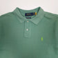Mens Green Polo Ralph Lauren Custom Slim Fit  Polo Shirt
