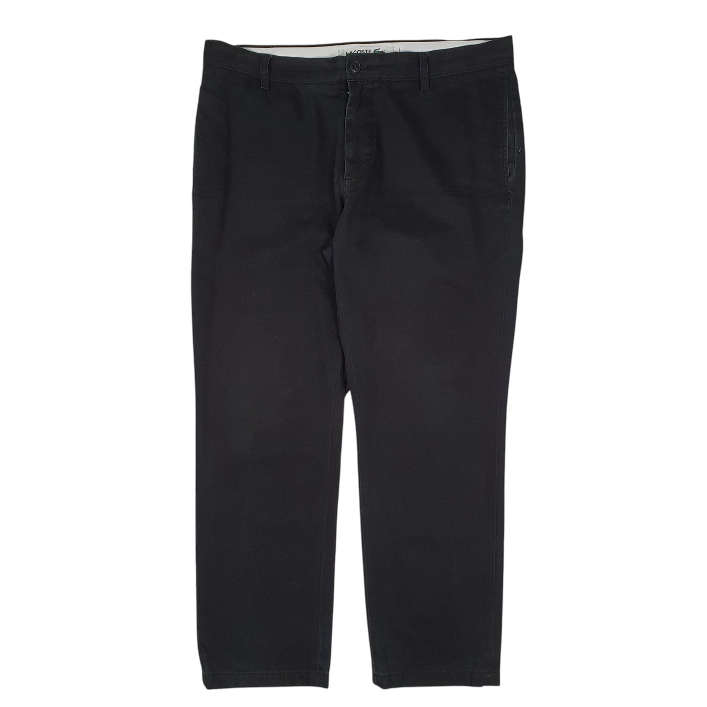 Mens Black Lacoste  Chino Trousers