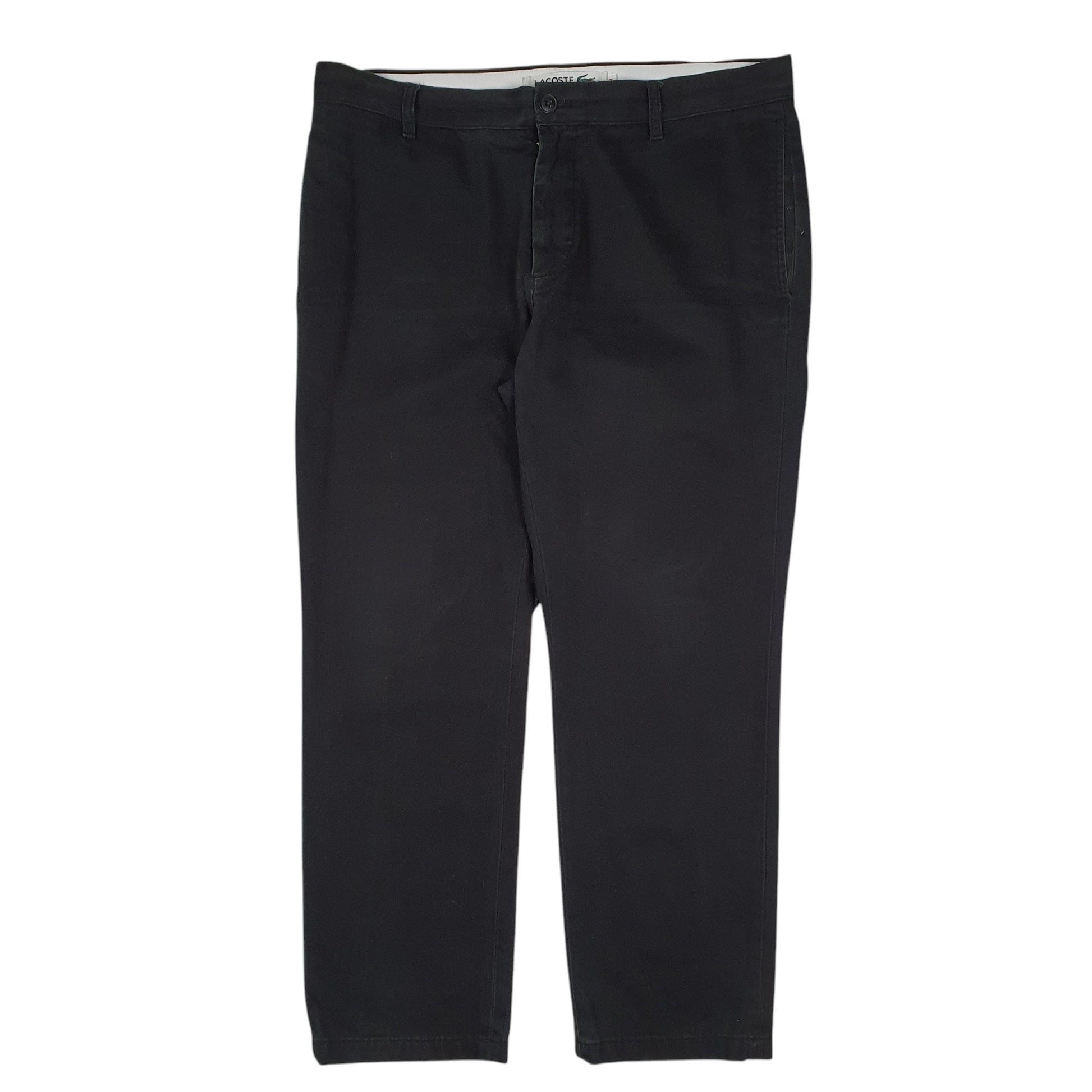 Mens Black Lacoste  Chino Trousers