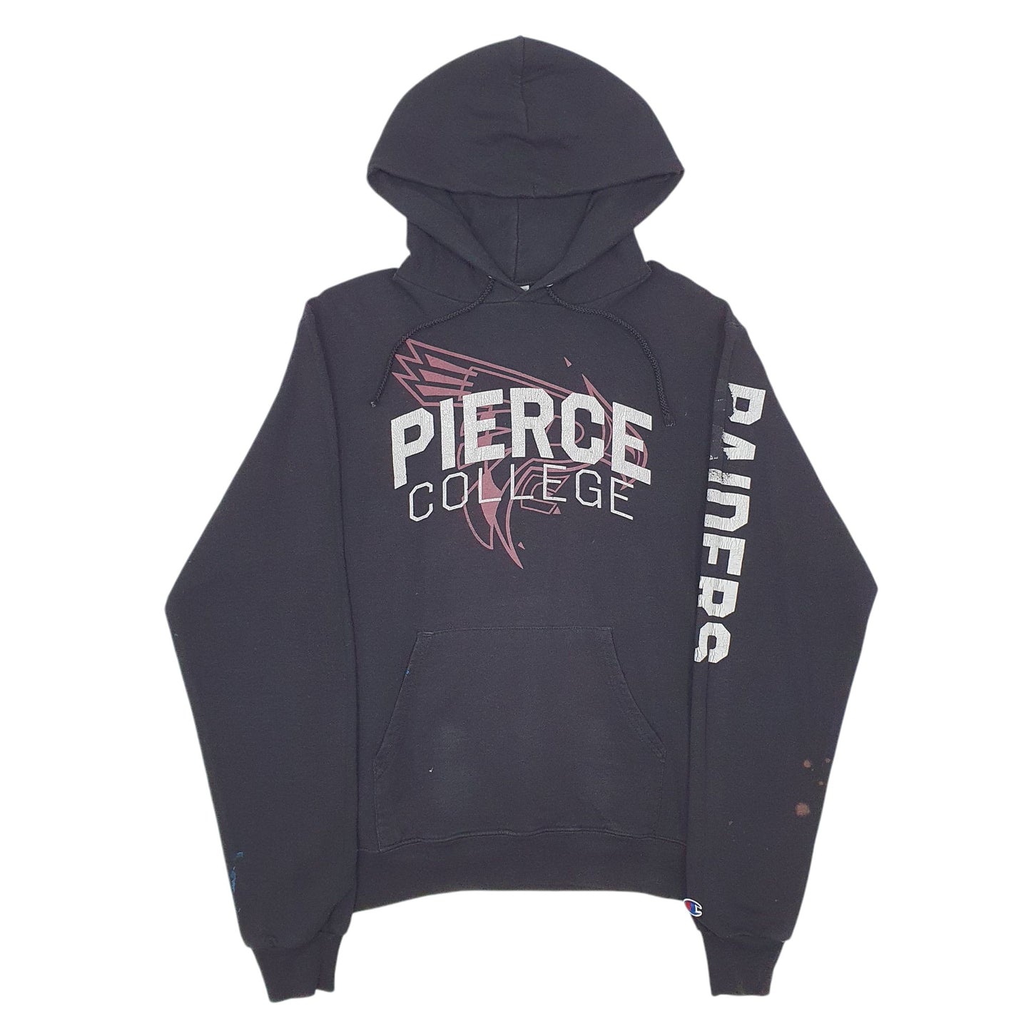 Mens Black Champion Pierce College Hoodie Jumper