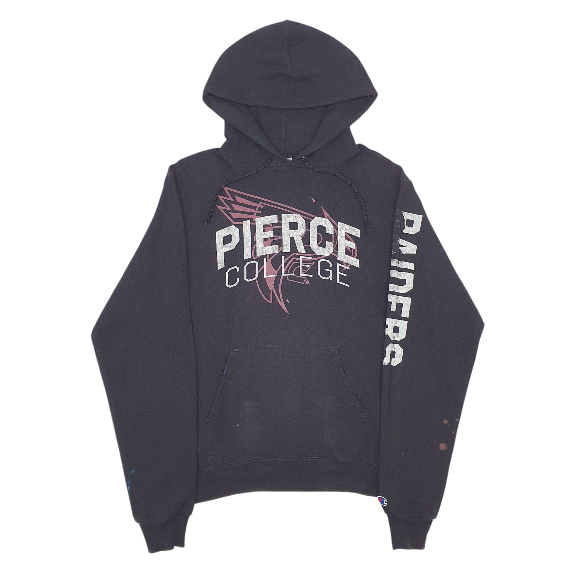 Mens Black Champion Pierce College Hoodie Jumper