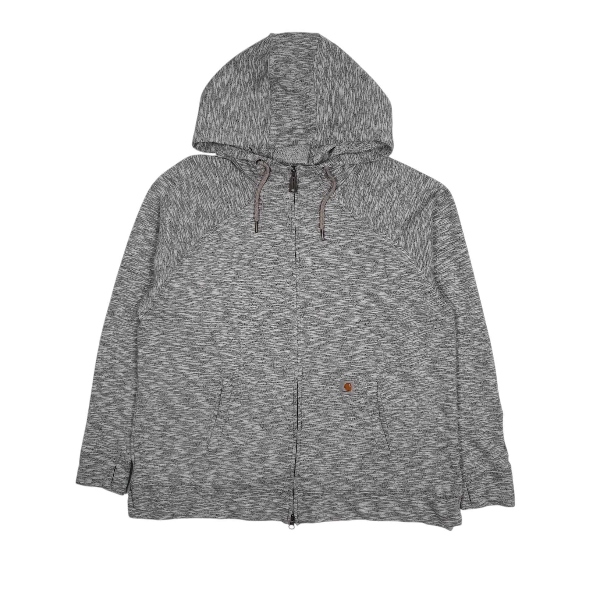 Womens Grey Carhartt Hoodie Full Zip Jumper