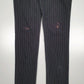 Womens Grey Dickies Striped  Trousers