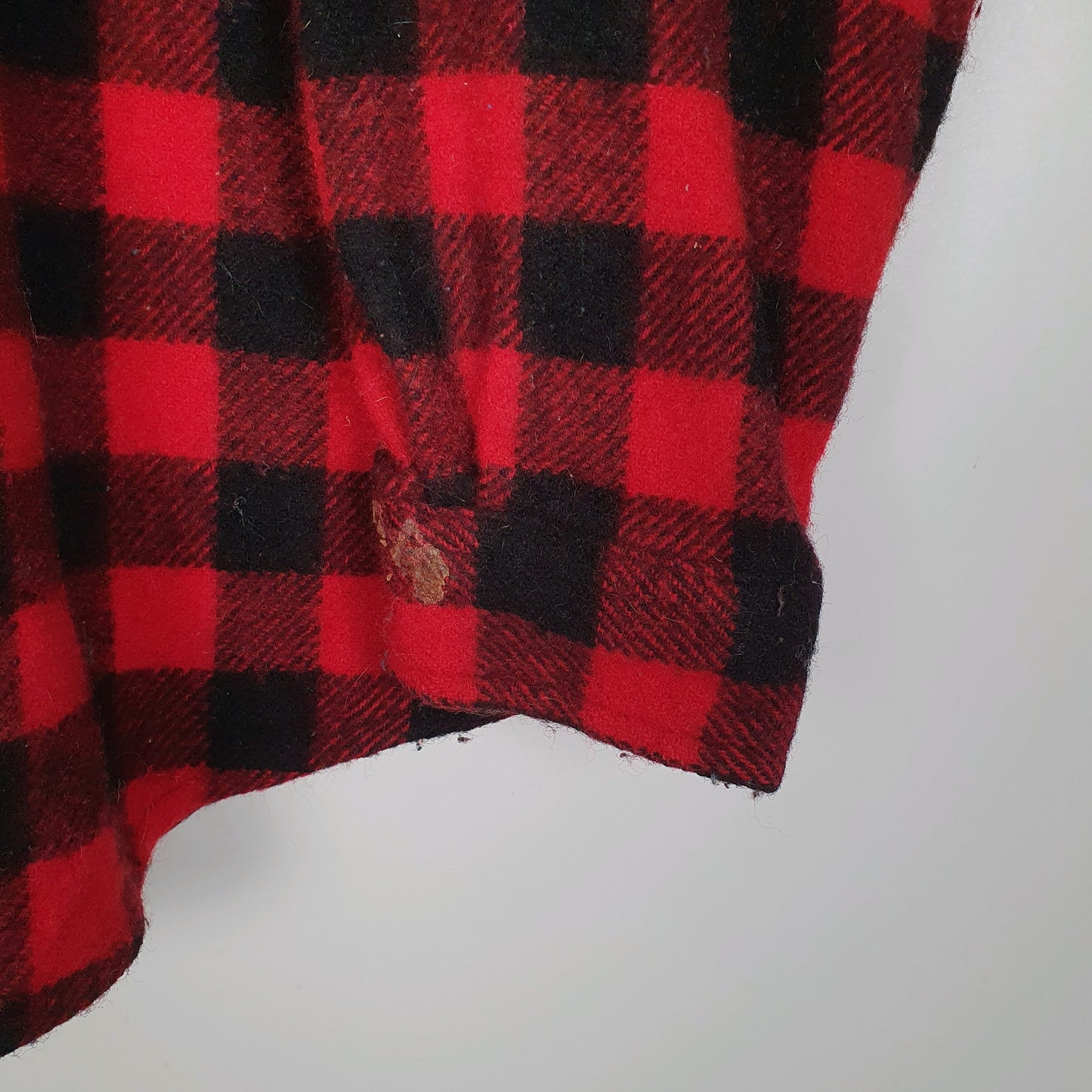 Mens Red Woolrich Thick Flannel Plaid Shacket Jacket  Shirt