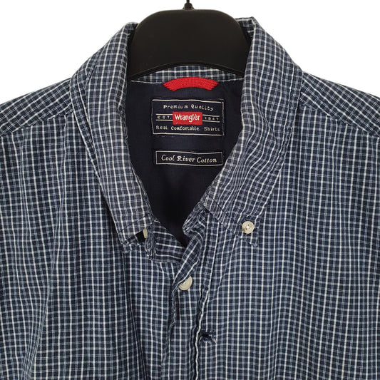 Mens Navy Wrangler Cool River  Shirt