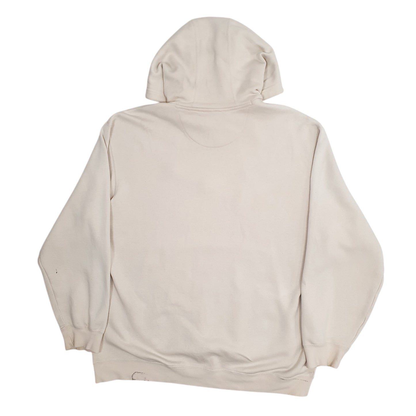 Mens Cream Nike Vintage 00s Hoodie Jumper