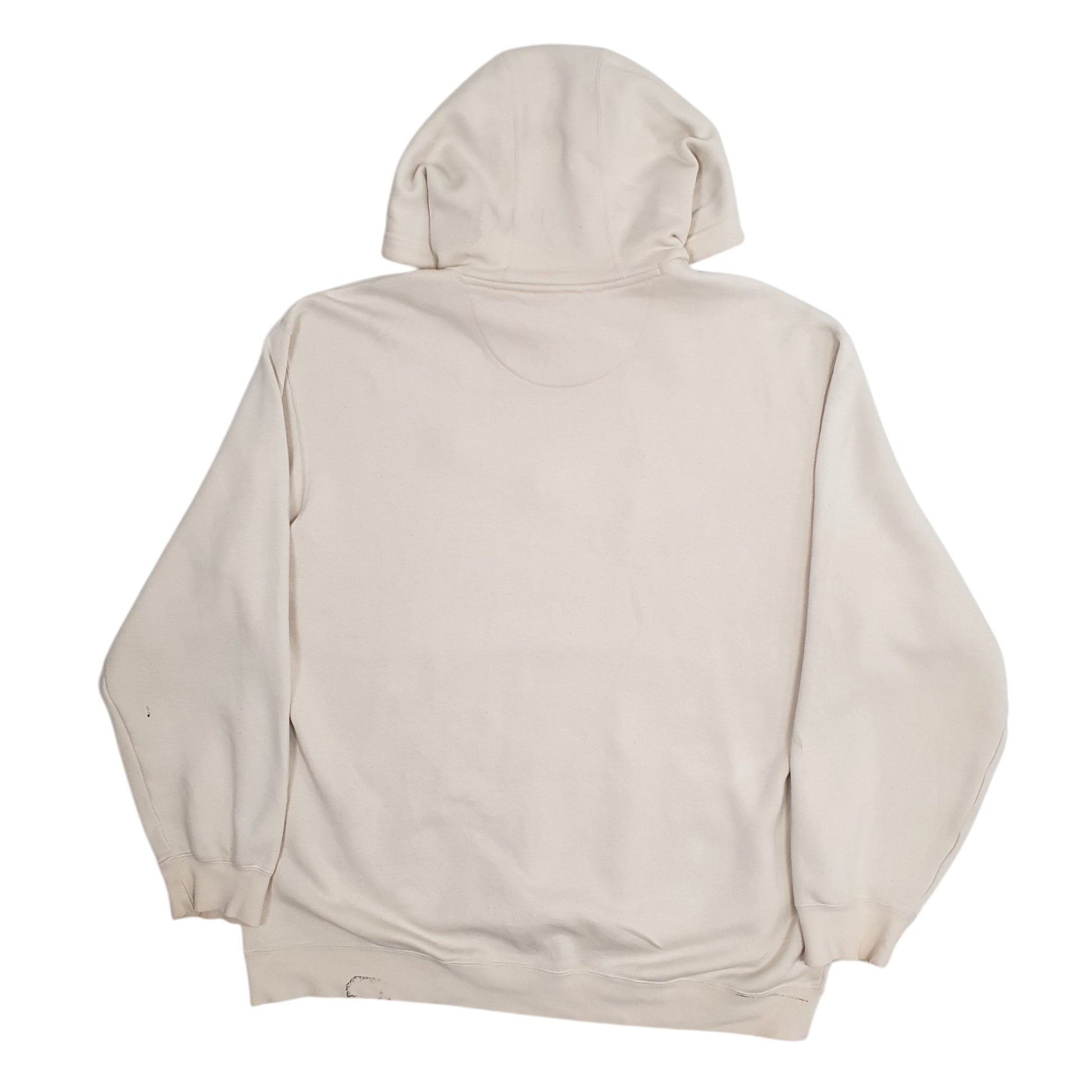 Mens Cream Nike Vintage 00s Hoodie Jumper