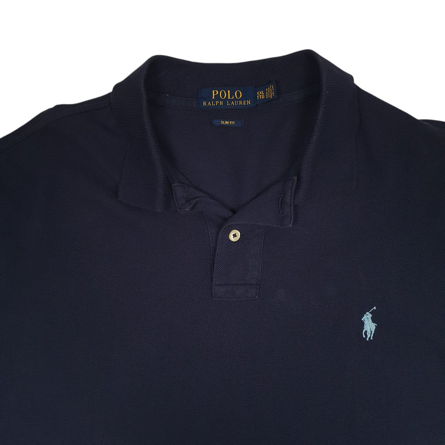 Mens Navy Polo Ralph Lauren Slim Fit  Polo Shirt