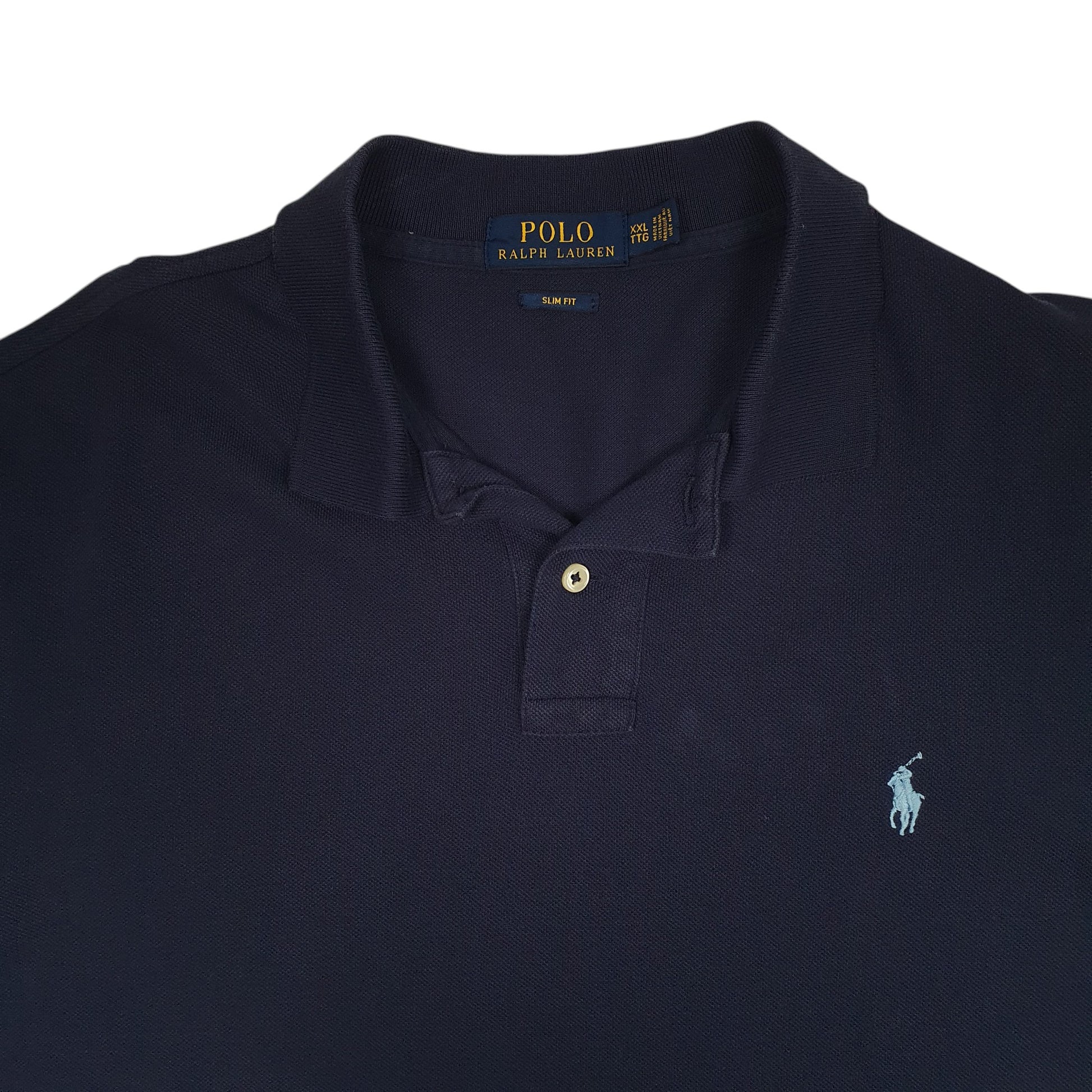 Mens Navy Polo Ralph Lauren Slim Fit  Polo Shirt