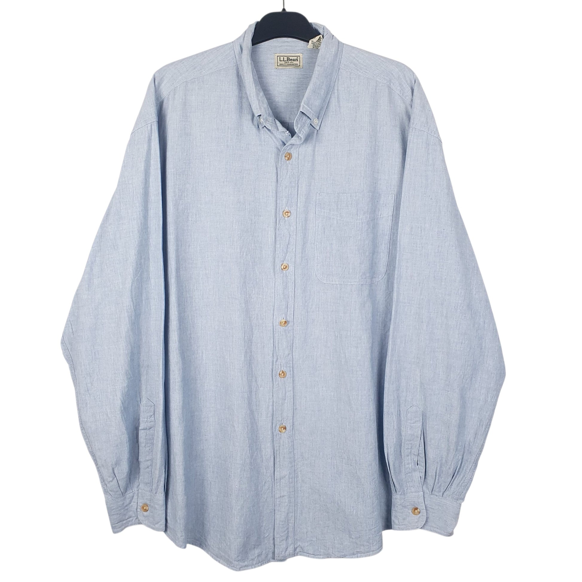 Mens Blue L.L.Bean  Long Sleeve Shirt