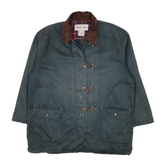 Mens Blue Baxter & Wells Vintage 90s Field  Coat