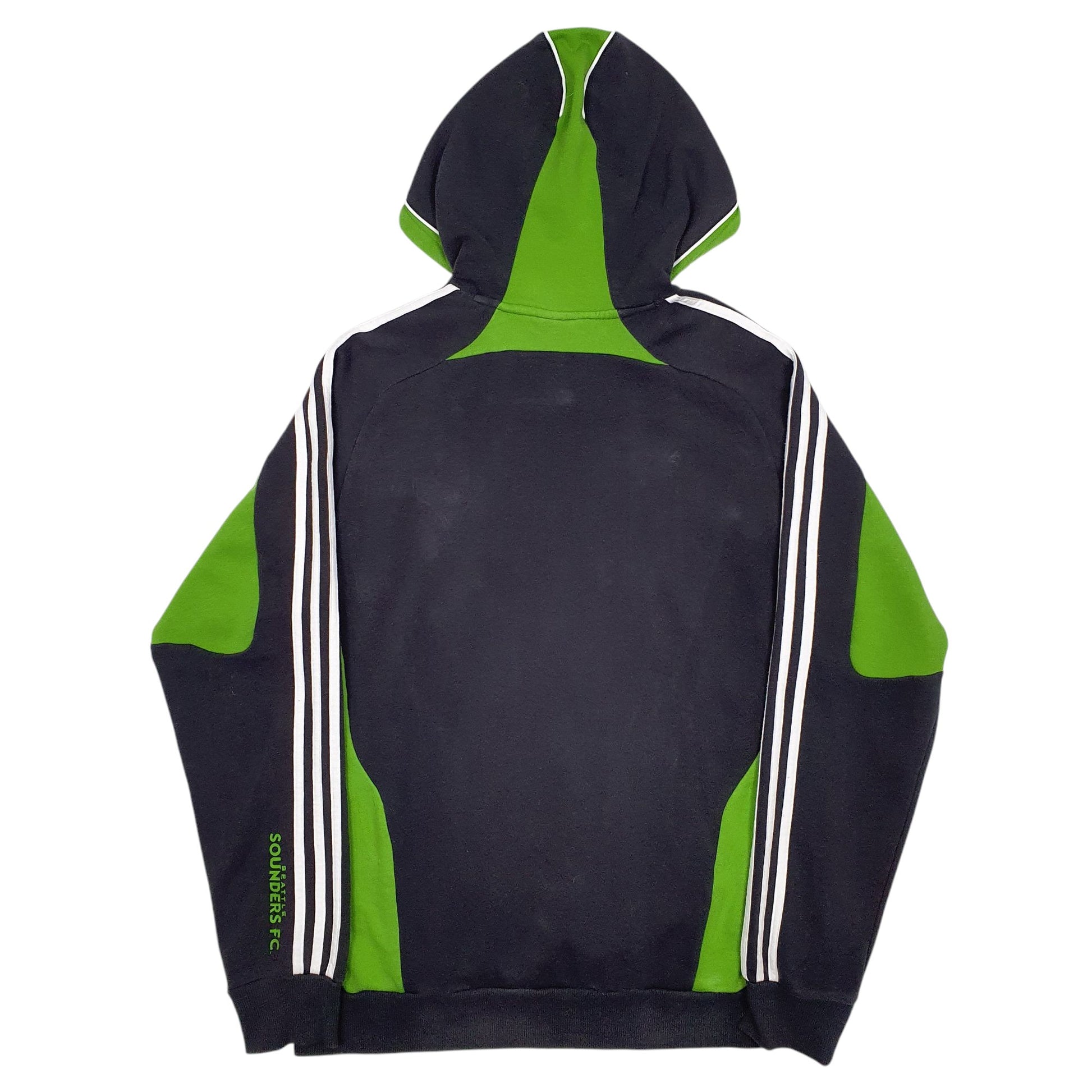 Mens Grey Adidas Seattles Sounders FC Hoodie Jumper
