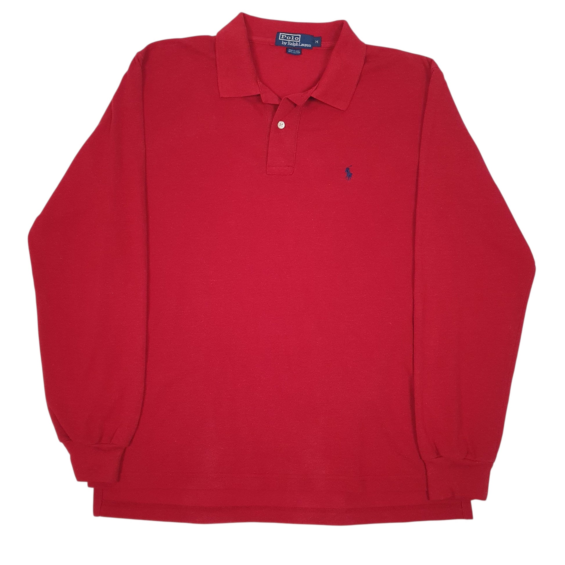Mens Red Polo Ralph Lauren  Long Sleeve Polo Shirt
