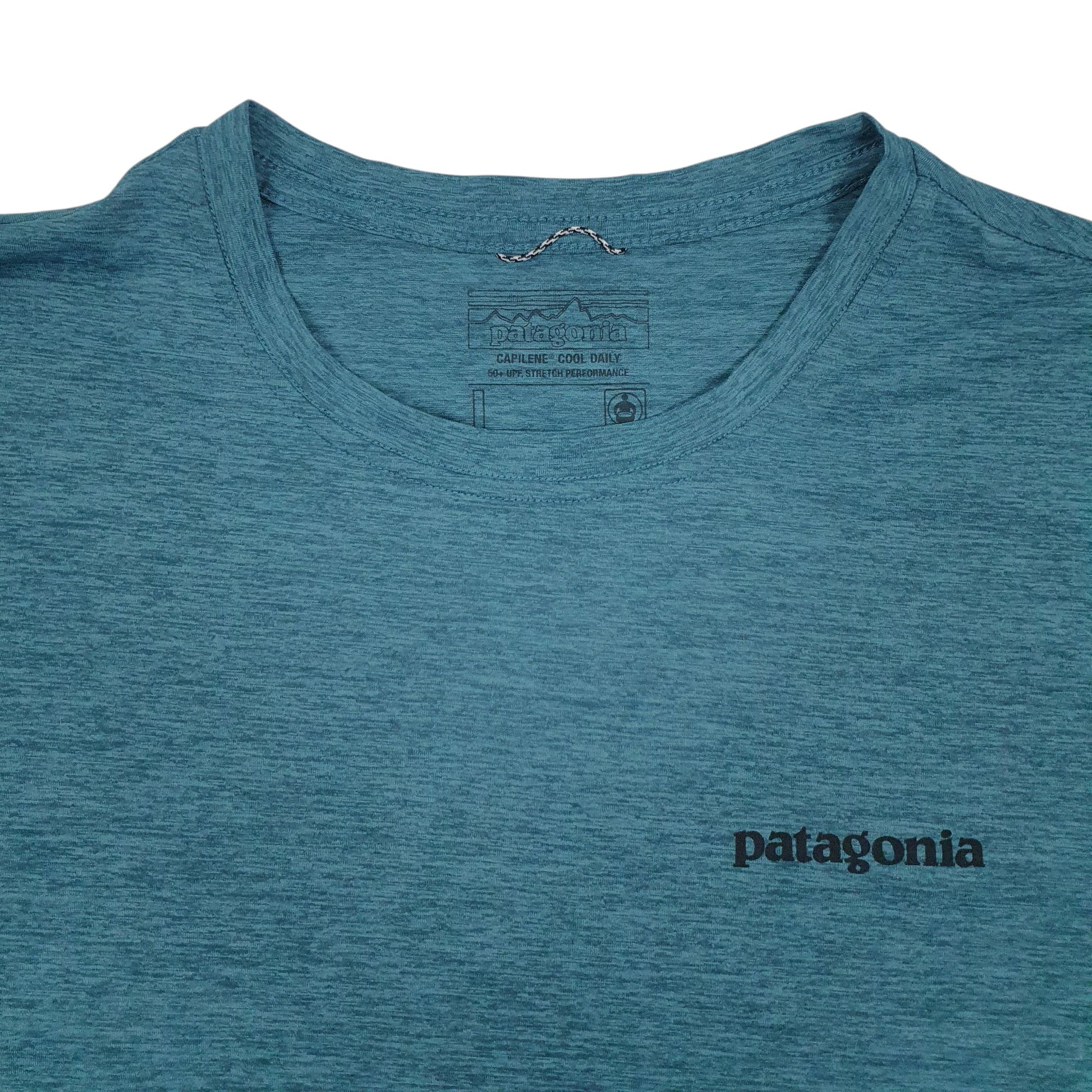 Mens Blue Patagonia Capilene  T Shirt