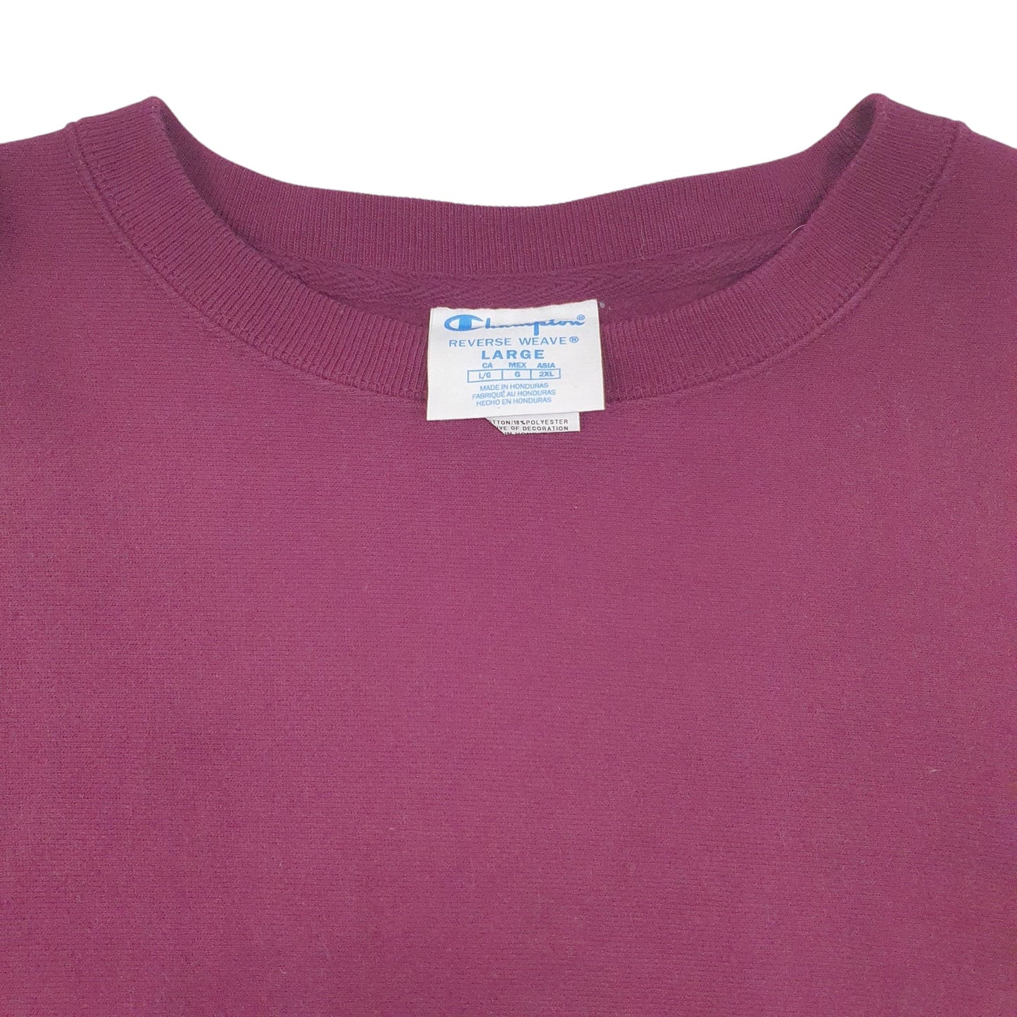 Womens Burgundy Champion Reverse Weave Croptop Crewneck Jumper