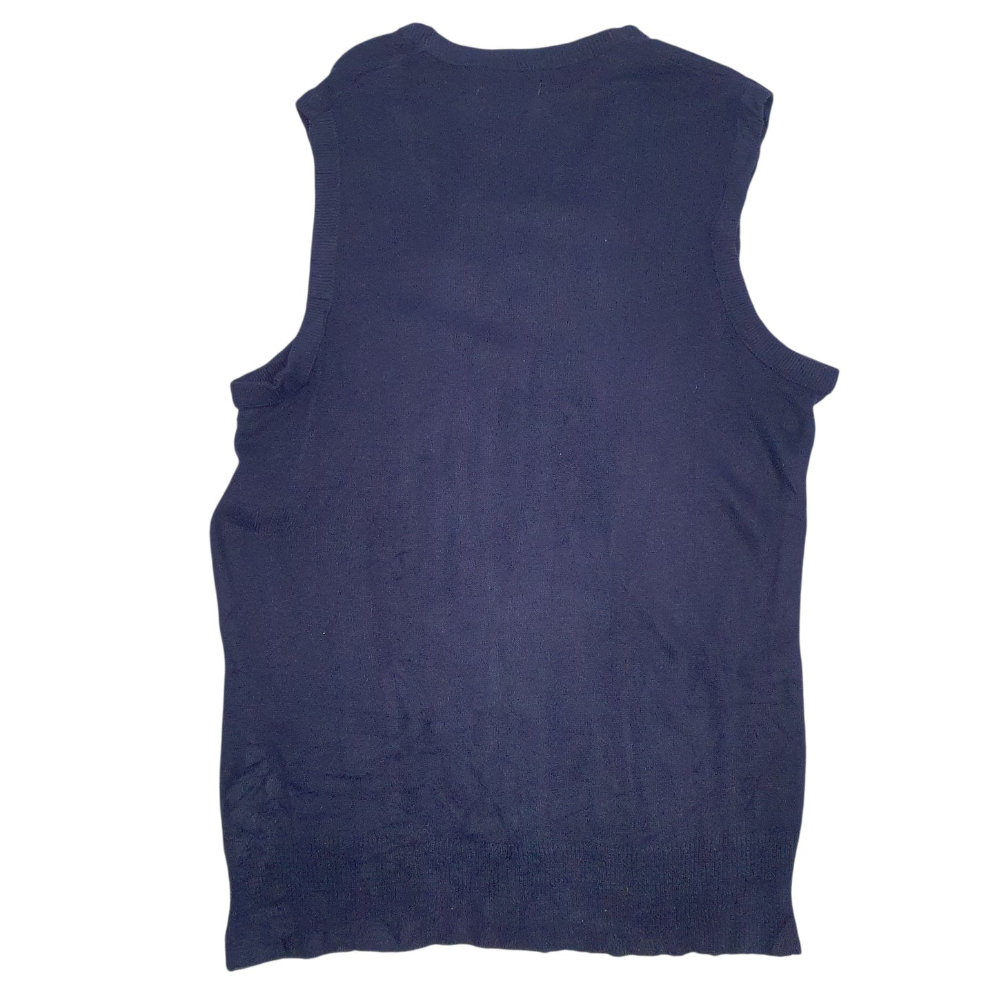 Mens Navy Izod Lacoste Vintage 80s Vest Jumper