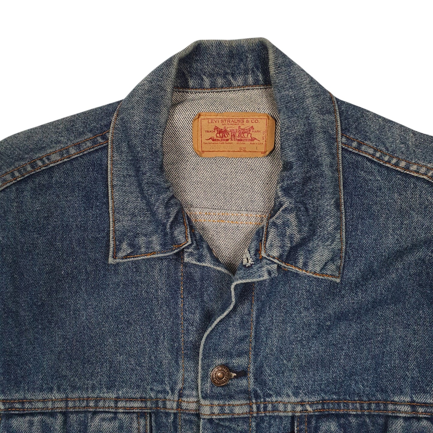 Mens Blue Levis Vintage 1980s Type 3 Trucker  Coat