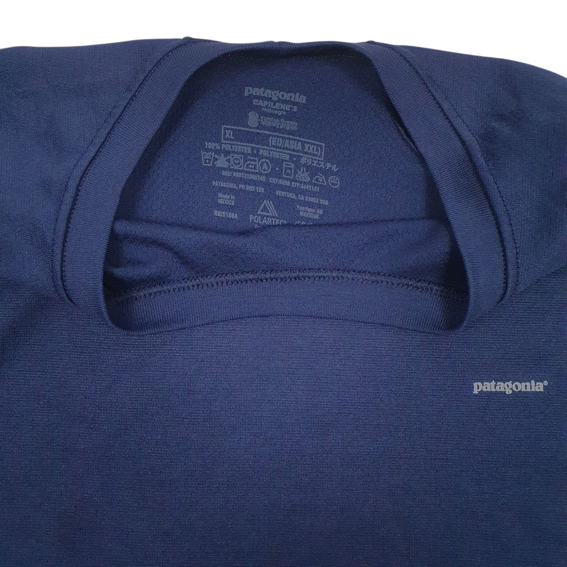 Mens Navy Patagonia Capilene  T Shirt