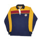 Mens Navy Barbarian Rugby Brebeuf Long Sleeve Polo Shirt
