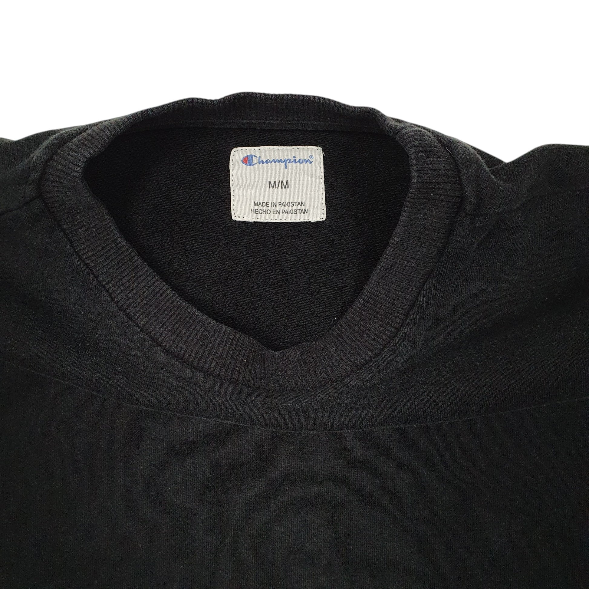Mens Black Champion  Crewneck Jumper