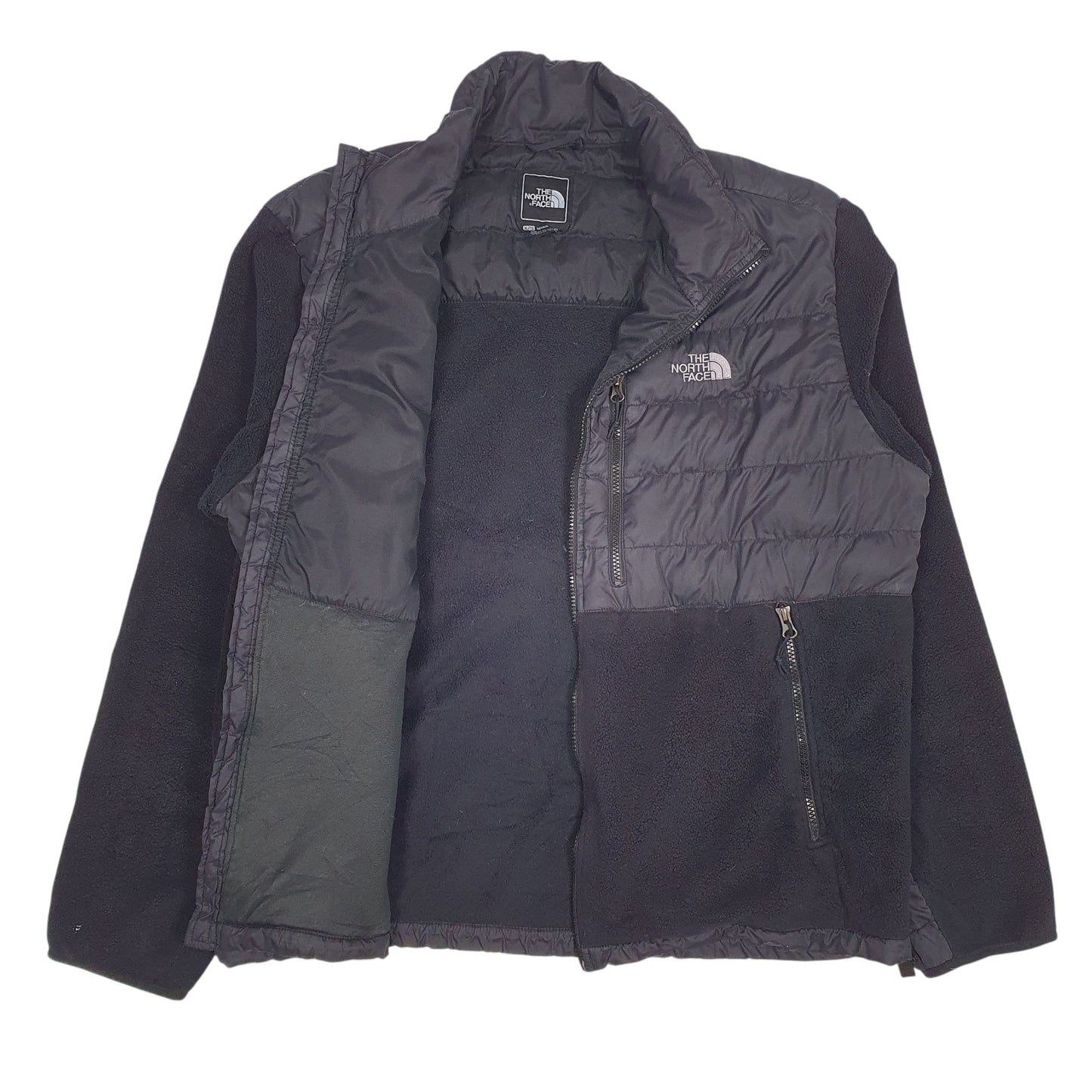 Mens Black The North Face Fleece Full Zip Coat