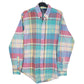 Mens Green Ralph Lauren Vintage 90s Madras Long Sleeve Shirt