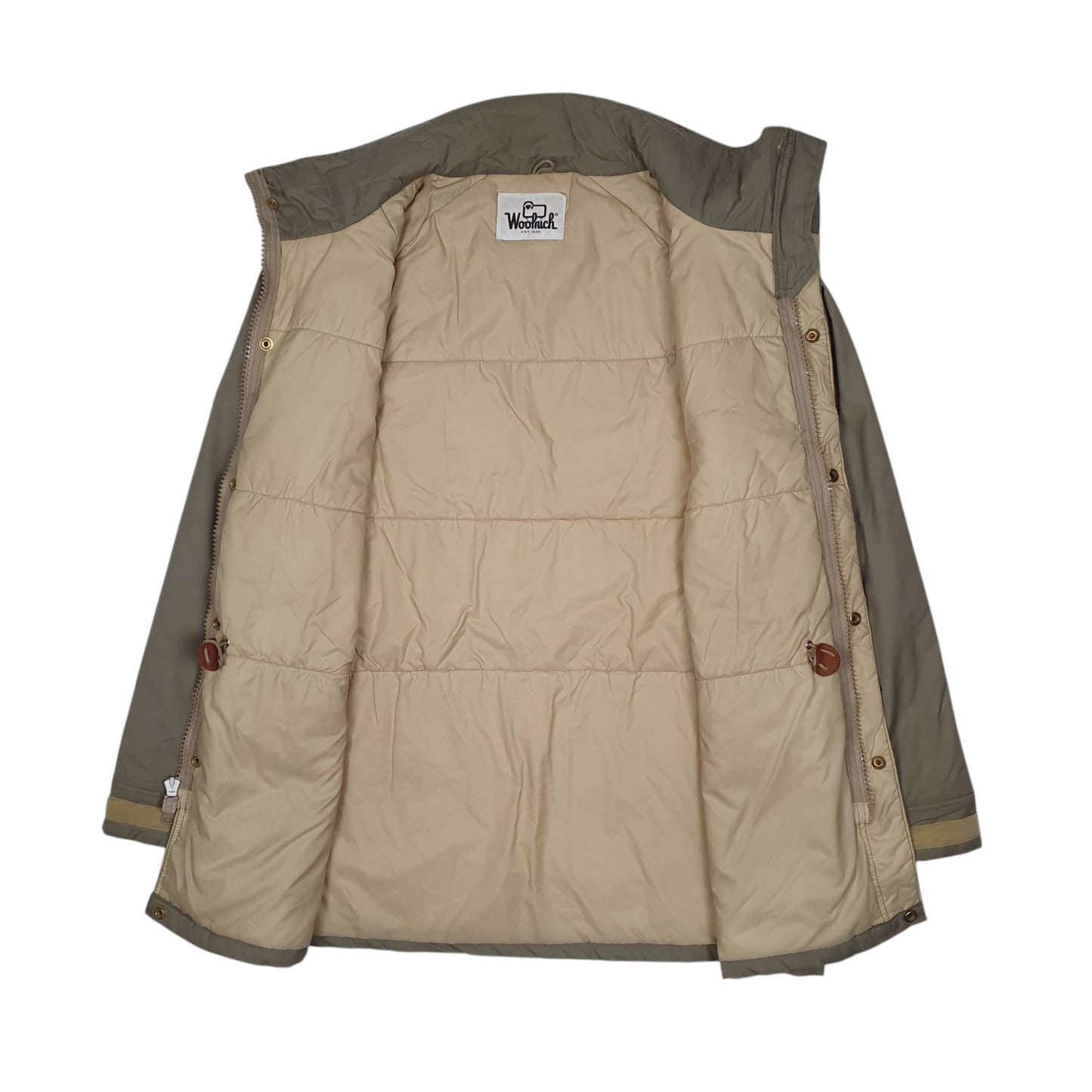 Mens Grey Woolrich Vintage 1980s Parka Hunting  Coat