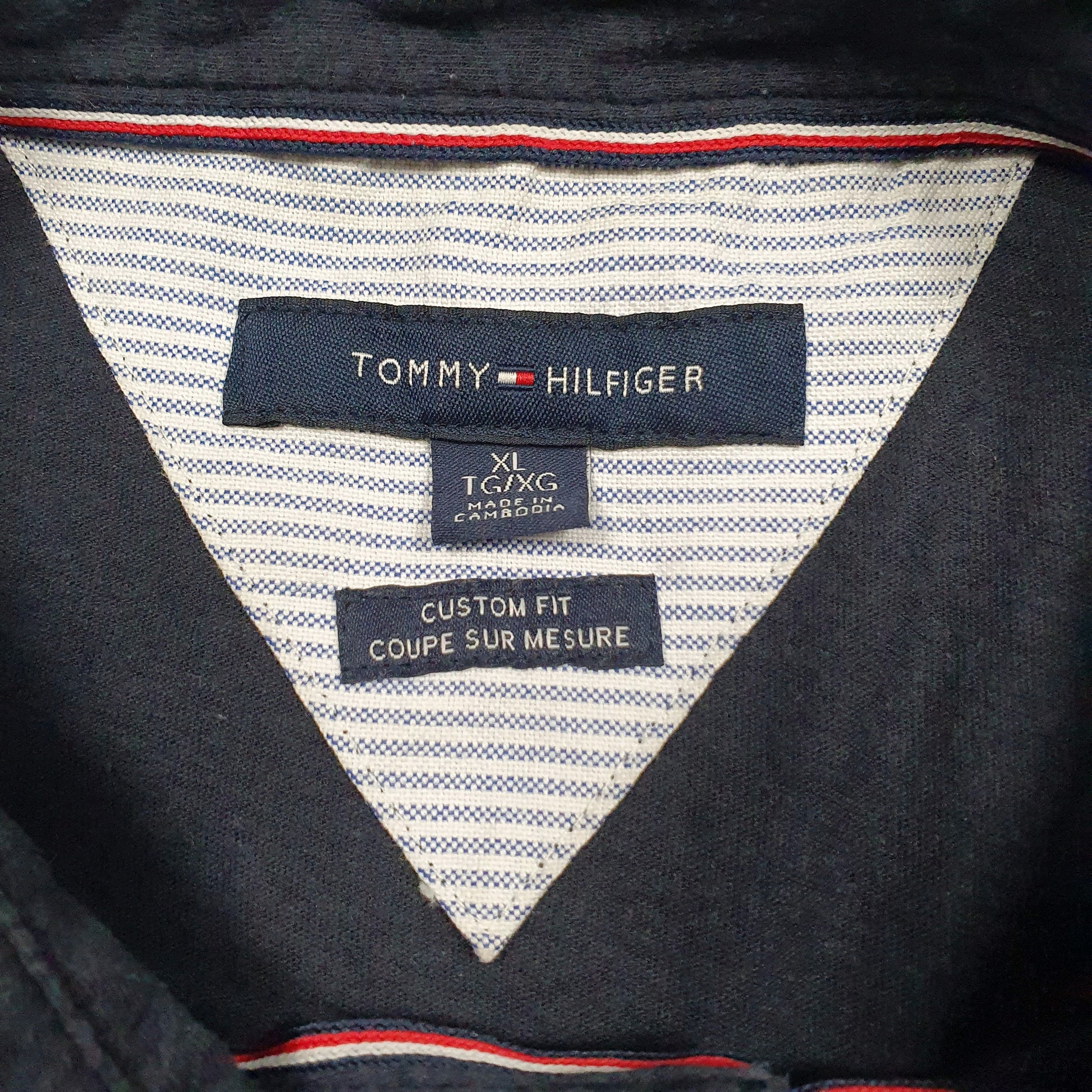 Mens Navy Tommy Hilfiger  Hoodie Polo Shirt