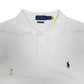 Mens White Polo Ralph Lauren Custom Slim Fit  Polo Shirt