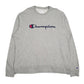 Mens Grey Champion Spellout Crewneck Jumper