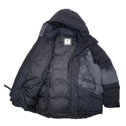 Mens Grey Nike Storm-Fit Hoodie Coat